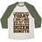 Virgin Teez  Baseball Tee Unisex Tri-Blend Baseball Tee / small / Oatmeal / Moss DOZEN DONUT WORKOUT UNISEX TRI-BLEND BASEBALL TEE