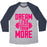Virgin Teez  Baseball Tee Unisex Tri-Blend Baseball Tee / small / Athletic Gray / Navy DREAM LESS, TRAIN MORE UNISEX TRI-BLEND BASEBALL TEE