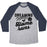 Virgin Teez  Baseball Tee Unisex Tri-Blend Baseball Tee / small / Athletic Gray / Navy DREAMING OF HOME RUNS UNISEX TRI-BLEND BASEBALL TEE