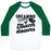 Virgin Teez  Baseball Tee Unisex Classic Baseball Tee / x-small / White/Dark Green DREAMING OF TOUCHDOWNS UNISEX CLASSIC BASEBALL TEE