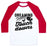 Virgin Teez  Baseball Tee Unisex Classic Baseball Tee / x-small / White/Red DREAMING OF TOUCHDOWNS UNISEX CLASSIC BASEBALL TEE