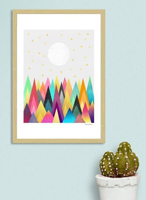 LUVD Framed Art Prints 8" x 11" / Black Dreamy Peaks 2  Frame