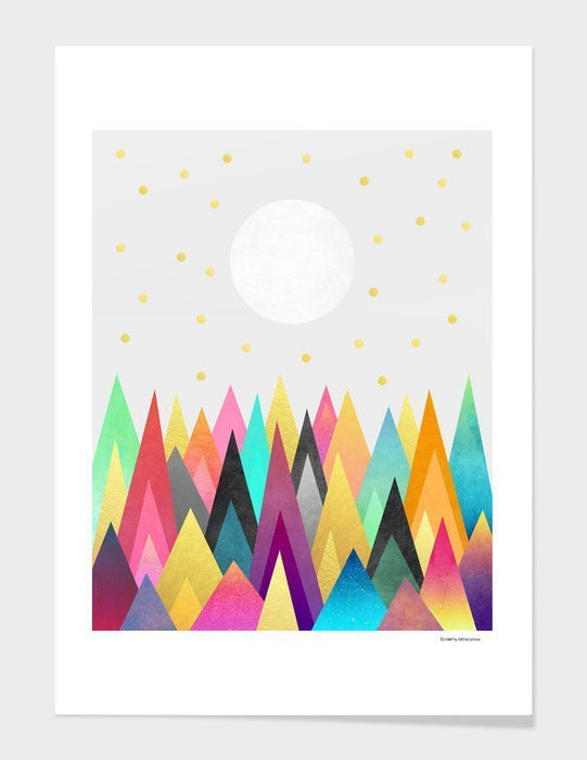 LUVD Framed Art Prints 8" x 11" / Black Dreamy Peaks 2  Frame