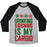 Virgin Teez  Baseball Tee Unisex Tri-Blend Baseball Tee / small / Athletic Gray / Black DRINKING EGGNOG IS MY CARDIO UNISEX TRI-BLEND BASEBALL TEE