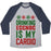 Virgin Teez  Baseball Tee Unisex Tri-Blend Baseball Tee / small / Athletic Gray / Navy DRINKING EGGNOG IS MY CARDIO UNISEX TRI-BLEND BASEBALL TEE