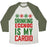 Virgin Teez  Baseball Tee Unisex Tri-Blend Baseball Tee / small / Oatmeal / Moss DRINKING EGGNOG IS MY CARDIO UNISEX TRI-BLEND BASEBALL TEE