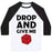 Virgin Teez  Baseball Tee Unisex Classic Baseball Tee / x-small / White/Black DROP AND GIVE ME D20 UNISEX CLASSIC BASEBALL TEE