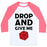Virgin Teez  Baseball Tee Unisex Classic Baseball Tee / x-small / White/Neon Pink DROP AND GIVE ME D20 UNISEX CLASSIC BASEBALL TEE