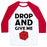 Virgin Teez  Baseball Tee Unisex Classic Baseball Tee / x-small / White/Red DROP AND GIVE ME D20 UNISEX CLASSIC BASEBALL TEE