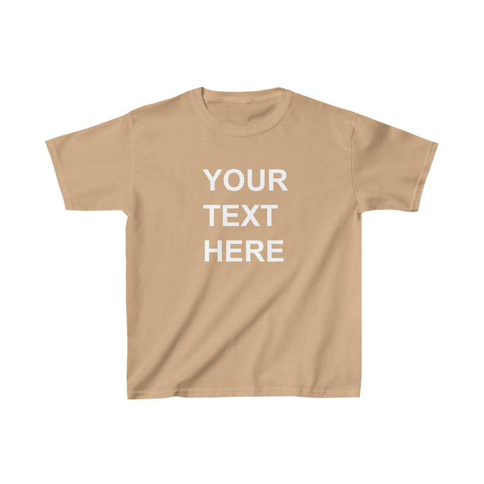 Personalized Kids Tee Shirt, Custom Kids Tee Shirt, With Your Own Text or Design, Handmade Custom Kids Heavy Cotton™ Tee