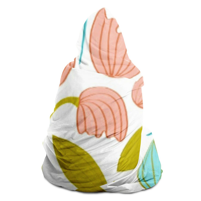 Divine Floral Poster Hooded Blanket