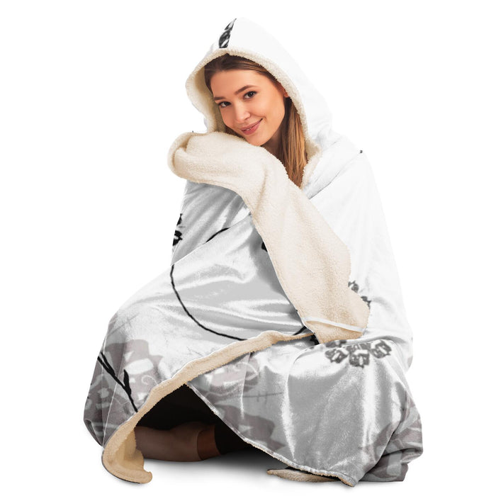 Snowman Pattern Poster Hooded Blanket