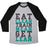Virgin Teez  Baseball Tee Unisex Tri-Blend Baseball Tee / small / Athletic Gray / Black EAT CLEAN TRAIN MEAN GET LEAN UNISEX TRI-BLEND BASEBALL TEE