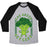 Virgin Teez  Baseball Tee Unisex Tri-Blend Baseball Tee / small / Athletic Gray / Black EAT GREEN GET LEAN UNISEX TRI-BLEND BASEBALL TEE