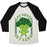Virgin Teez  Baseball Tee Unisex Tri-Blend Baseball Tee / small / Oatmeal / Black EAT GREEN GET LEAN UNISEX TRI-BLEND BASEBALL TEE