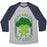 Virgin Teez  Baseball Tee Unisex Tri-Blend Baseball Tee / small / Athletic Gray / Navy EAT GREEN GET LEAN UNISEX TRI-BLEND BASEBALL TEE