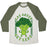 Virgin Teez  Baseball Tee Unisex Tri-Blend Baseball Tee / small / Oatmeal / Moss EAT GREEN GET LEAN UNISEX TRI-BLEND BASEBALL TEE
