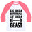 Virgin Teez  Baseball Tee Unisex Classic Baseball Tee / x-small / White/Neon Pink EAT LIKE A BUTTERBALL LIFT LIKE A BEAST UNISEX CLASSIC BASEBALL TEE