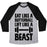 Virgin Teez  Baseball Tee Unisex Tri-Blend Baseball Tee / small / Athletic Gray / Black EAT LIKE A BUTTERBALL LIFT LIKE A BEAST UNISEX TRI-BLEND BASEBALL TEE