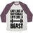 Virgin Teez  Baseball Tee Unisex Tri-Blend Baseball Tee / small / Oatmeal / Maroon EAT LIKE A BUTTERBALL LIFT LIKE A BEAST UNISEX TRI-BLEND BASEBALL TEE