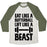 Virgin Teez  Baseball Tee Unisex Tri-Blend Baseball Tee / small / Oatmeal / Moss EAT LIKE A BUTTERBALL LIFT LIKE A BEAST UNISEX TRI-BLEND BASEBALL TEE