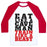Virgin Teez  Baseball Tee Unisex Classic Baseball Tee / x-small / White/Red EAT LIKE A CAVEMAN TRAIN LIKE A BEAST UNISEX CLASSIC BASEBALL TEE