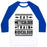 Virgin Teez  Baseball Tee Unisex Classic Baseball Tee / x-small / White/Blue EAT METICULOUS TRAIN RIDICULOUS UNISEX CLASSIC BASEBALL TEE