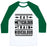 Virgin Teez  Baseball Tee Unisex Classic Baseball Tee / x-small / White/Dark Green EAT METICULOUS TRAIN RIDICULOUS UNISEX CLASSIC BASEBALL TEE