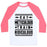 Virgin Teez  Baseball Tee Unisex Classic Baseball Tee / x-small / White/Neon Pink EAT METICULOUS TRAIN RIDICULOUS UNISEX CLASSIC BASEBALL TEE