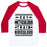 Virgin Teez  Baseball Tee Unisex Classic Baseball Tee / x-small / White/Red EAT METICULOUS TRAIN RIDICULOUS UNISEX CLASSIC BASEBALL TEE