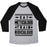Virgin Teez  Baseball Tee Unisex Tri-Blend Baseball Tee / small / Athletic Gray / Black EAT METICULOUS TRAIN RIDICULOUS UNISEX TRI-BLEND BASEBALL TEE