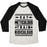 Virgin Teez  Baseball Tee Unisex Tri-Blend Baseball Tee / small / Oatmeal / Black EAT METICULOUS TRAIN RIDICULOUS UNISEX TRI-BLEND BASEBALL TEE