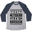 Virgin Teez  Baseball Tee Unisex Tri-Blend Baseball Tee / small / Athletic Gray / Navy EAT METICULOUS TRAIN RIDICULOUS UNISEX TRI-BLEND BASEBALL TEE