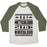 Virgin Teez  Baseball Tee Unisex Tri-Blend Baseball Tee / small / Oatmeal / Moss EAT METICULOUS TRAIN RIDICULOUS UNISEX TRI-BLEND BASEBALL TEE