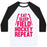 Virgin Teez  Baseball Tee Unisex Classic Baseball Tee / x-small / White/Black EAT SLEEP FIELD HOCKEY REPEAT UNISEX CLASSIC BASEBALL TEE