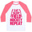 Virgin Teez  Baseball Tee Unisex Classic Baseball Tee / x-small / White/Neon Pink EAT SLEEP FIELD HOCKEY REPEAT UNISEX CLASSIC BASEBALL TEE