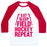 Virgin Teez  Baseball Tee Unisex Classic Baseball Tee / x-small / White/Red EAT SLEEP FIELD HOCKEY REPEAT UNISEX CLASSIC BASEBALL TEE