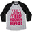 Virgin Teez  Baseball Tee Unisex Tri-Blend Baseball Tee / small / Athletic Gray / Black EAT SLEEP FIELD HOCKEY REPEAT UNISEX TRI-BLEND BASEBALL TEE
