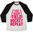 Virgin Teez  Baseball Tee Unisex Tri-Blend Baseball Tee / small / Oatmeal / Black EAT SLEEP FIELD HOCKEY REPEAT UNISEX TRI-BLEND BASEBALL TEE