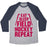 Virgin Teez  Baseball Tee Unisex Tri-Blend Baseball Tee / small / Athletic Gray / Navy EAT SLEEP FIELD HOCKEY REPEAT UNISEX TRI-BLEND BASEBALL TEE