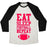 Virgin Teez  Baseball Tee Unisex Tri-Blend Baseball Tee / small / Oatmeal / Black EAT SLEEP FOOTBALL REPEAT UNISEX TRI-BLEND BASEBALL TEE