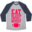Virgin Teez  Baseball Tee Unisex Tri-Blend Baseball Tee / small / Athletic Gray / Navy EAT SLEEP FOOTBALL REPEAT UNISEX TRI-BLEND BASEBALL TEE