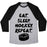 Virgin Teez  Baseball Tee Unisex Tri-Blend Baseball Tee / small / Athletic Gray / Black EAT SLEEP HOCKEY UNISEX TRI-BLEND BASEBALL TEE