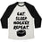 Virgin Teez  Baseball Tee Unisex Tri-Blend Baseball Tee / small / Oatmeal / Black EAT SLEEP HOCKEY UNISEX TRI-BLEND BASEBALL TEE