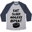 Virgin Teez  Baseball Tee Unisex Tri-Blend Baseball Tee / small / Athletic Gray / Navy EAT SLEEP HOCKEY UNISEX TRI-BLEND BASEBALL TEE