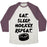 Virgin Teez  Baseball Tee Unisex Tri-Blend Baseball Tee / small / Oatmeal / Maroon EAT SLEEP HOCKEY UNISEX TRI-BLEND BASEBALL TEE