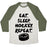 Virgin Teez  Baseball Tee Unisex Tri-Blend Baseball Tee / small / Oatmeal / Moss EAT SLEEP HOCKEY UNISEX TRI-BLEND BASEBALL TEE