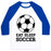 Virgin Teez  Baseball Tee Unisex Classic Baseball Tee / x-small / White/Blue EAT SLEEP SOCCER UNISEX CLASSIC BASEBALL TEE