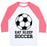 Virgin Teez  Baseball Tee Unisex Classic Baseball Tee / x-small / White/Neon Pink EAT SLEEP SOCCER UNISEX CLASSIC BASEBALL TEE