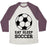 Virgin Teez  Baseball Tee Unisex Tri-Blend Baseball Tee / small / Oatmeal / Maroon EAT SLEEP SOCCER UNISEX TRI-BLEND BASEBALL TEE